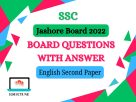 SSC English 2nd Paper Jashore Board 2022 Solution