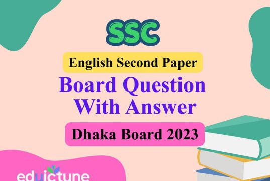 এস.এস.সি ইংরেজি ২য় পত্র ঢাকা বোর্ড ২০২৩ সমাধান SSC English 2nd Paper Dhaka Board 2023 Solution